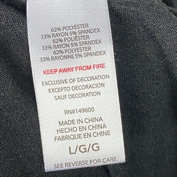 NEW Flora Nikrooz Black Crew Neck Tee Raven Knit Size Large Loungewear Minimal L - Picture 5 of 9